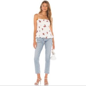 NWT Lovers + Friends Matilda Floral Cotton Top Med